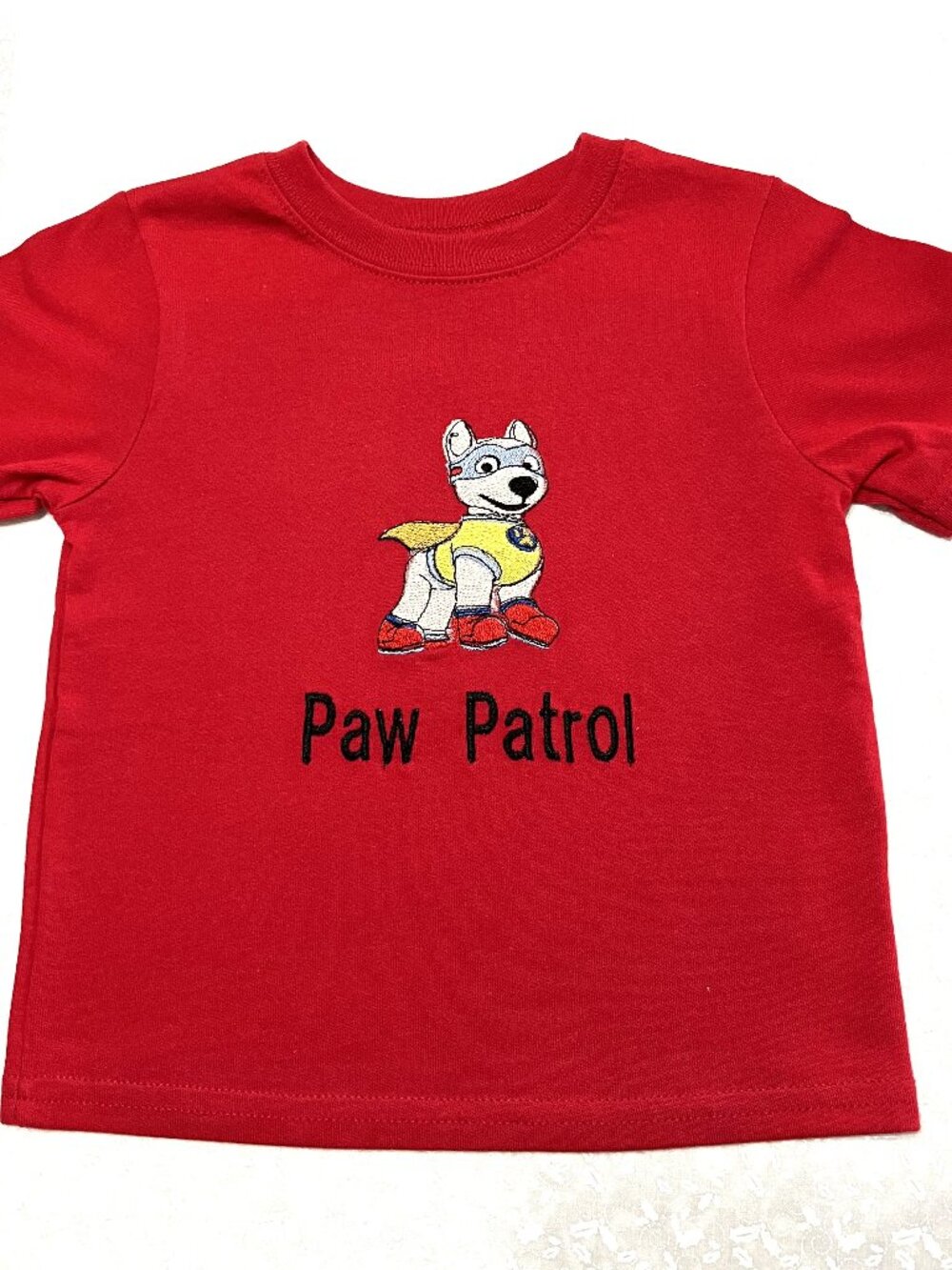 Paw Patrol Red T shirt Baby Size: 18 months Embroidered